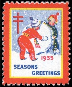 Colourful Christmas Seal from 1935